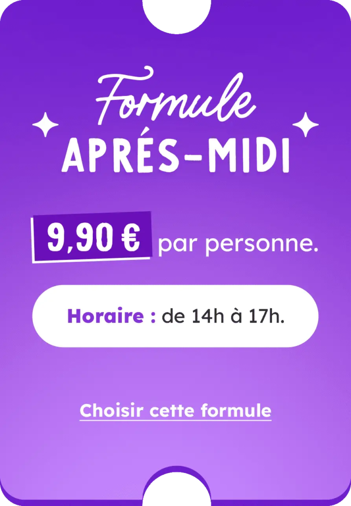 formule après-midi - tarif groupe